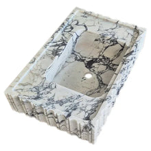 Carregar imagem no visualizador da galeria, Calacatta Viola Marble Wall-mount Bathroom Vanity Sink U form Fluted (W)18&quot; (L)28&quot; (H)6&quot;
