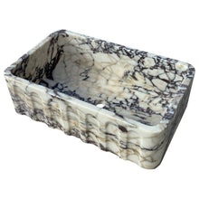 Carregar imagem no visualizador da galeria, Calacatta Viola Marble Wall-mount Bathroom Vanity Sink Fluted Front (W)19.5&quot; (L)31.5&quot; (H)10&quot;
