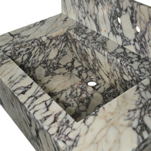 Load image into Gallery viewer, Calacatta Viola Marble Rectangular Wall-mount Bathroom Sink with 8&quot; Backsplash (W)21&quot; (L)34&quot; (H)10&quot;

