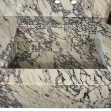 Load image into Gallery viewer, Calacatta Viola Marble Rectangular Wall-mount Bathroom Sink with 8&quot; Backsplash (W)21&quot; (L)34&quot; (H)10&quot;
