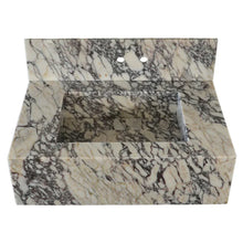 Load image into Gallery viewer, Calacatta Viola Marble Rectangular Wall-mount Bathroom Sink with 8&quot; Backsplash (W)21&quot; (L)34&quot; (H)10&quot;
