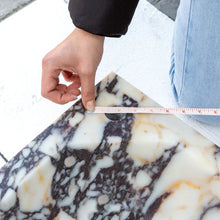 Carregar imagem no visualizador da galeria, Calacatta Viola Marble Wall-mount Bathroom Corner Vanity Sink Ribbed (W)20&quot; (L)20&quot; (H)7&quot;
