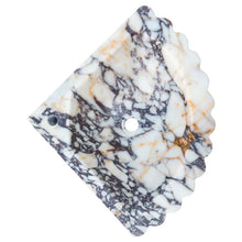 Carregar imagem no visualizador da galeria, Calacatta Viola Marble Wall-mount Bathroom Corner Vanity Sink Ribbed (W)20&quot; (L)20&quot; (H)7&quot;
