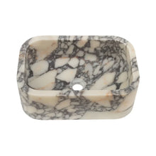 Load image into Gallery viewer, Calacatta Viola Marble Rectangular Wall-mount Bathroom Sink (W)12&quot; (W)18&quot; (H)7&quot;
