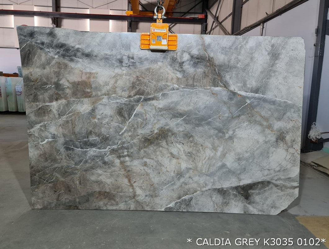 Caldia Gray Bookmatching Marble Slabs Polished - Full Truckload