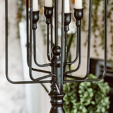 Load image into Gallery viewer, 13 Taper Candle Black Iron Candelabra
