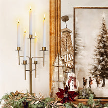 Load image into Gallery viewer, Freestanding Antique Iron Candelabra, Set of Two
