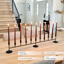 Load image into Gallery viewer, 41 Inch Matte Black 11-Taper Candle Holder
