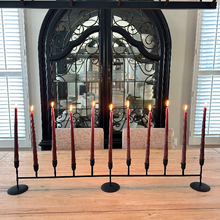 Load image into Gallery viewer, 41 Inch Matte Black 11-Taper Candle Holder
