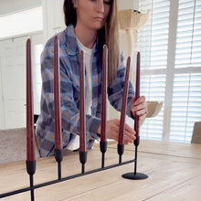Carregar imagem no visualizador da galeria, Matte Black 11-Taper Candle Holder
