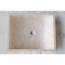 Carregar imagem no visualizador da galeria, Cappuccino Beige Marble Rectangular Above Vanity Bathroom Sink (W)18&quot; (L)21.5&quot; (H)5&quot;

