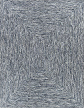 Load image into Gallery viewer, Blue Braided Faux Jute Rug
