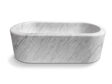 Load image into Gallery viewer, Imperial White Marble Bathtub Hand-carved from Solid Marble Block (W)32&quot; (L)70&quot; (H)20&quot;
