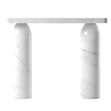 Cargar imagen en el visor de la galería, Carrara White Marble Designer Round Legs Console Polished
