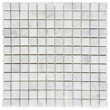 Load image into Gallery viewer, Carrara White Marble Polished Mosaic Floor and Wall Tile - Livfloors Collection
