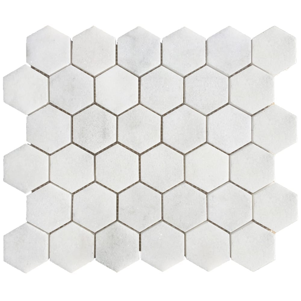Carrara White Marble Hexagon 2