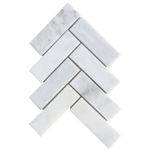 Load image into Gallery viewer, Carrara White Marble Polished Mosaic Floor and Wall Tile - Livfloors Collection
