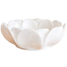 Cargar imagen en el visor de la galería, Carrara White Marble Flower Shape Above Vanity Bathroom Sink Polished (D)17&quot; (H)6&quot;
