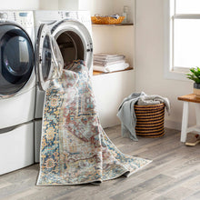 Carregar imagem no visualizador da galeria, Blue Catigpian Distressed Washable Area Rug - Clearance
