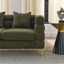 Carregar imagem no visualizador da galeria, 3-seater + 2-seater Combination sofa.Green teddy
