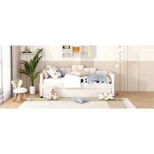 Load image into Gallery viewer, Twin Size Upholstered Daybed with Light and USB Port, Beige
