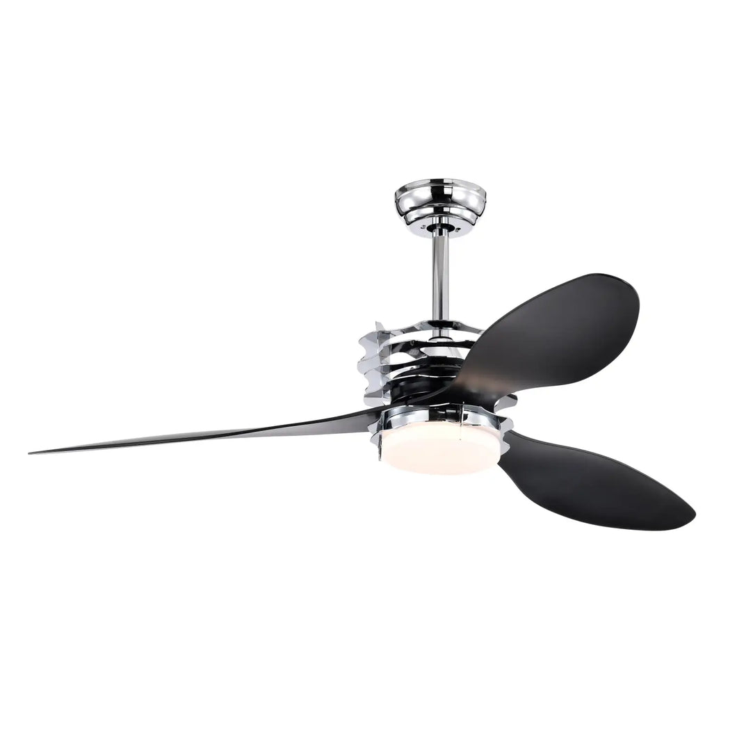 Ceiling Fan for Living Room with 3 ABS Blades, LED Light & Remote