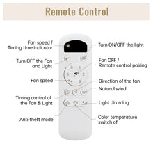 Carregar imagem no visualizador da galeria, Ceiling Fans with Light with Reversible DC Motor and Adjustable Speed
