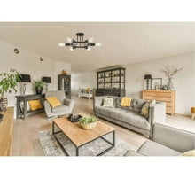 Cargar imagen en el visor de la galería, Ceiling Lamp with 6-Lights - Semi Recessed Sputnik Design for Living Rooms
