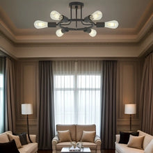 Cargar imagen en el visor de la galería, Ceiling Lamp with 6-Lights - Semi Recessed Sputnik Design for Living Rooms
