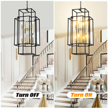 Carregar imagem no visualizador da galeria, Ceiling Light in Kitchen with 8-Light Lantern Style &amp; Adjustable Height
