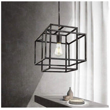 Carregar imagem no visualizador da galeria, WOCHOS Antique Industrial Metal Farmhouse Chandelier 1-Light Rustic Square
