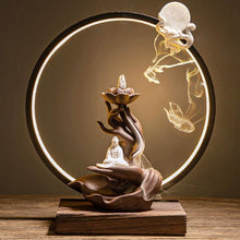 Load image into Gallery viewer, Celestial Monk Incense Burner Table Lamp
