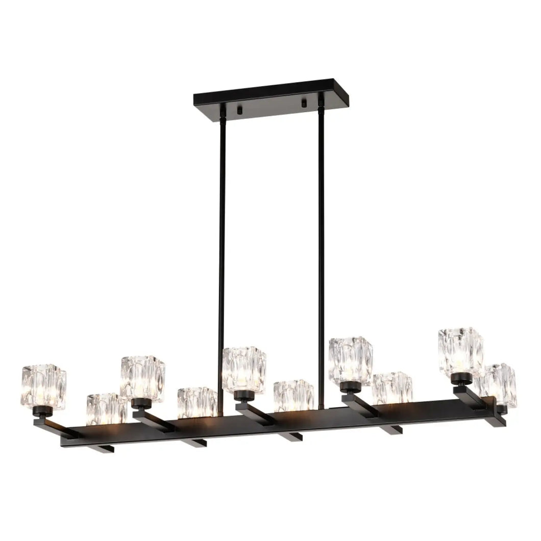Chandelier Lights for Living Room with Modern Crystal Design & 10-Light Fixture