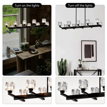 Cargar imagen en el visor de la galería, Chandelier Lights for Living Room with Modern Crystal Design &amp; 10-Light Fixture
