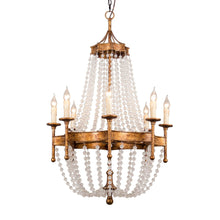 Carregar imagem no visualizador da galeria, Chappell 8-Light Rustic Gold Candle Style Empire Chandelier
