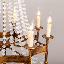 Carregar imagem no visualizador da galeria, Chappell 8-Light Rustic Gold Candle Style Empire Chandelier
