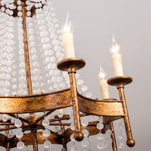 Carregar imagem no visualizador da galeria, Chappell 8-Light Rustic Gold Candle Style Empire Chandelier
