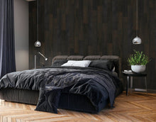 Cargar imagen en el visor de la galería, Classic Originals 1/4 in. x 5.1 in. Real Wood Easy Install Wall Panels - Charcoal (20 Sq. Ft.)
