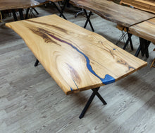 Load image into Gallery viewer, Chestnut Living edge Kitchen Dining Table Matte Lacquered Natural (W)38&quot; (L)75&quot; (H)29.5&quot;
