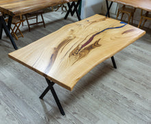 Load image into Gallery viewer, Chestnut Living edge Kitchen Dining Table Matte Lacquered Natural (W)38&quot; (L)75&quot; (H)29.5&quot;
