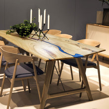 Load image into Gallery viewer, Chestnut Living edge Kitchen Dining Table Matte Lacquered Natural (W)38&quot; (L)75&quot; (H)29.5&quot;

