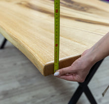 Load image into Gallery viewer, Chestnut Living edge Kitchen Dining Table Matte Lacquered Natural (W)38&quot; (L)75&quot; (H)29.5&quot;
