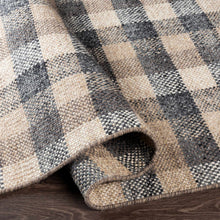 Cargar imagen en el visor de la galería, Chilliwack Gray Plaid Wool Rug
