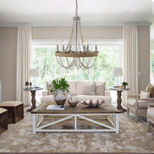 Load image into Gallery viewer, Chokio 6-Light Wood Bead Chandelier
