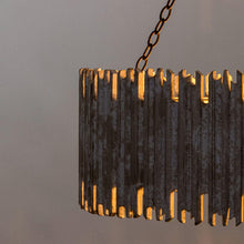 Cargar imagen en el visor de la galería, Chouinard 3-Light Natural Wooden Drum Chandelier
