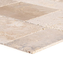 Cargar imagen en el visor de la galería, Classic Beige Travertine Tiles Antique Pattern Brushed and Chiseled - Livfloors Collection
