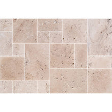 Cargar imagen en el visor de la galería, Classic Beige Light Travertine Tiles Antique Pattern Tumbled - Livfloors Collection
