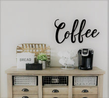 Load image into Gallery viewer, Coffee Metal Word Sign
