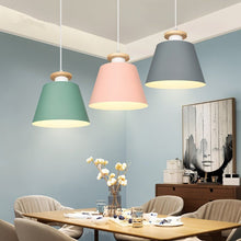 Load image into Gallery viewer, Color Block Cone Pendant Light
