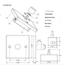 Cargar imagen en el visor de la galería, Compact Dimmer Switch for LED – Ideal for Yacht and RV Lighting
